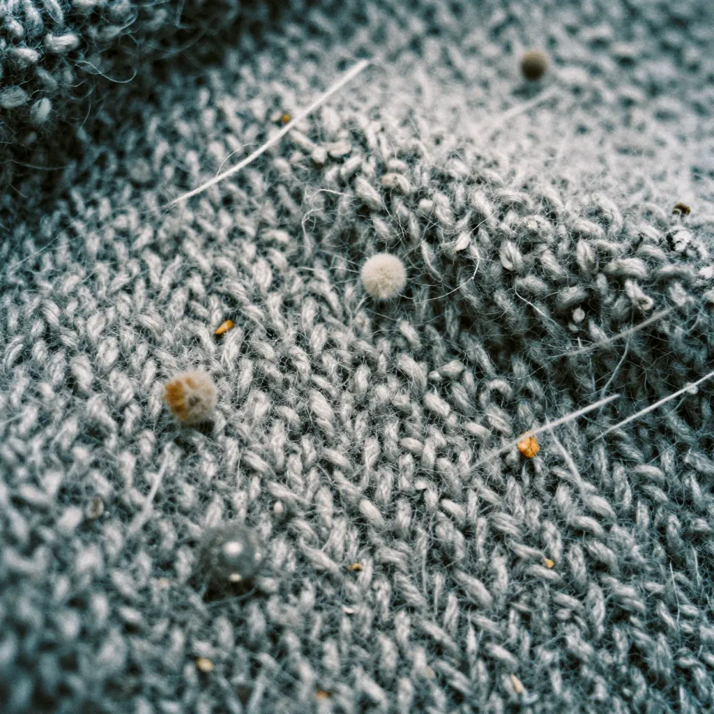 Close-up view of fabric texture showing fine weave details