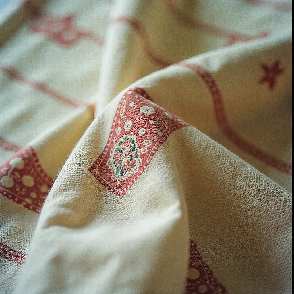 Pattern detail showing geometric fabric design